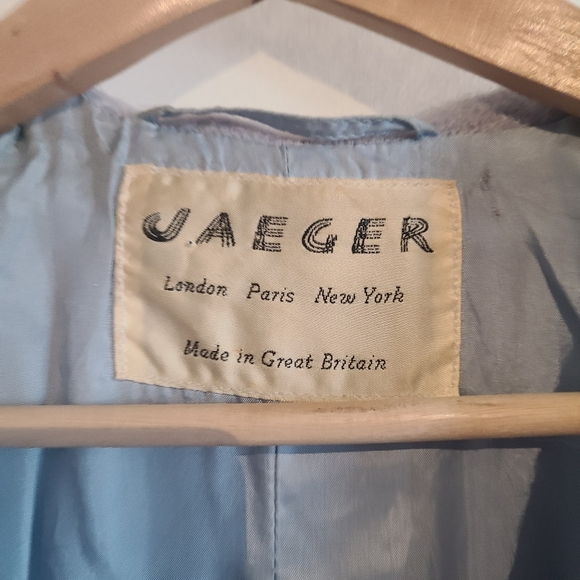 Jaeger Light Blue Wool Coat Vintage - Picture 7 of 10